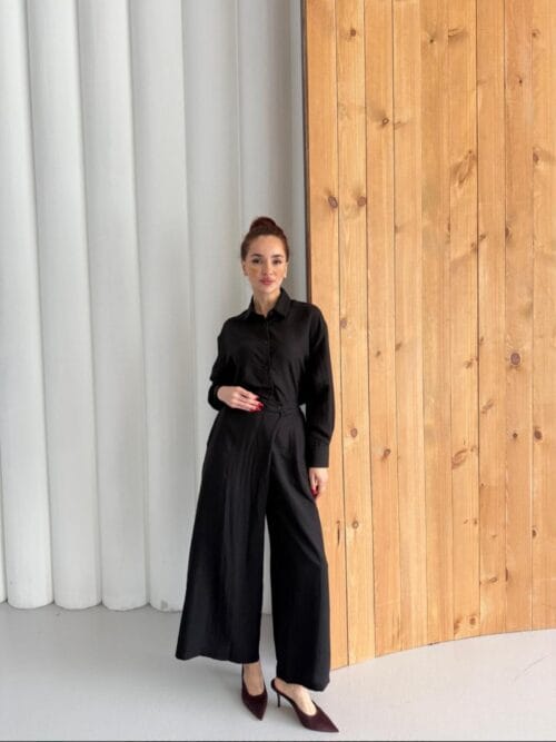 Merwish Gömlek Pantolon Tensel  Pamuk Takım